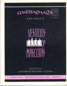 Programa de mano "Vestidos y macotas"