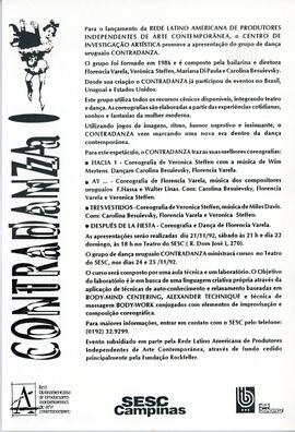 Programa de mano de presentación de Contradanza en Brasil