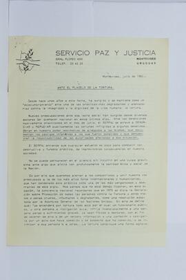 Ante el flagelo de la tortura