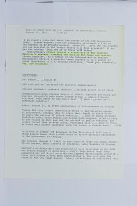 Text of cable sent to US