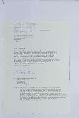 Carta de Parteli a Gregorio Álvarez